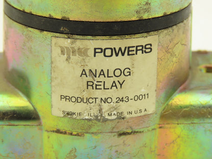 Siemens Powers 243-0011 Pneumatic Analog Relay 40-120°F 0-25 PSI 1/8"NPT