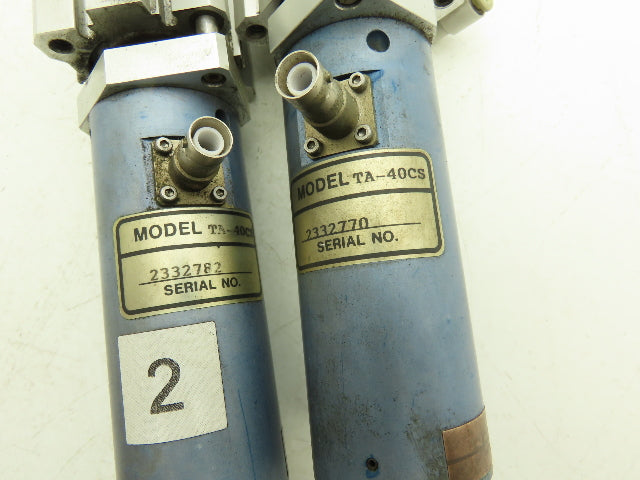 TA Systems TA-40CS Ultrasonic Plastic Welder Head Unit w/Cylinder Lot of 2