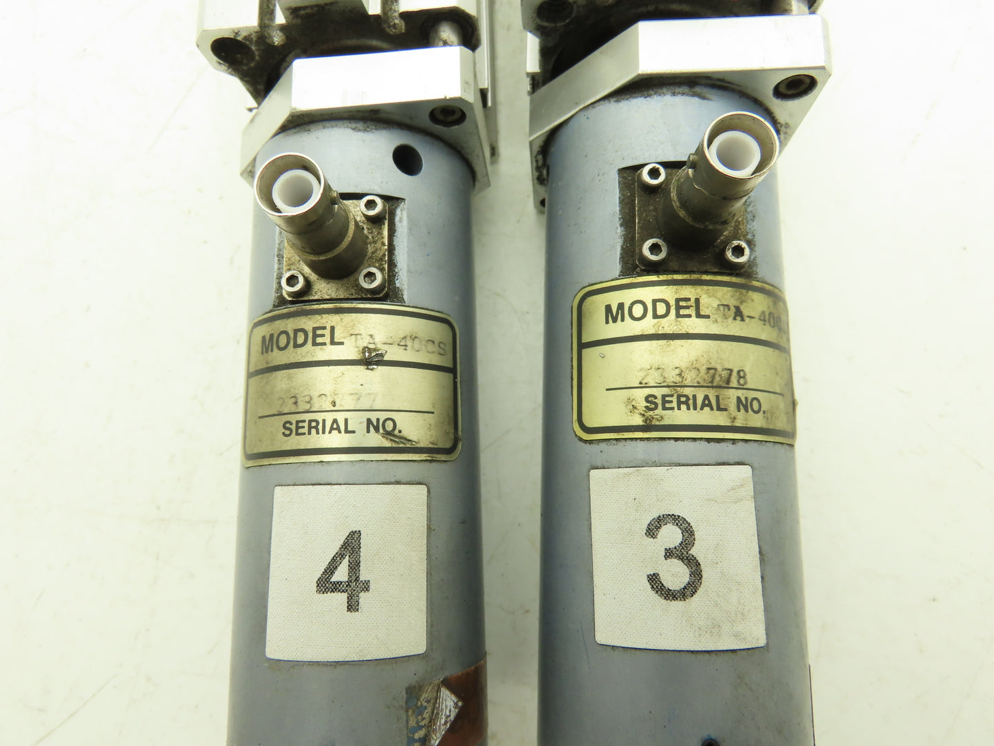 TA Systems TA-40CS Ultrasonic Plastic Welder Head Unit w/SMC Cylinder Lot of 2