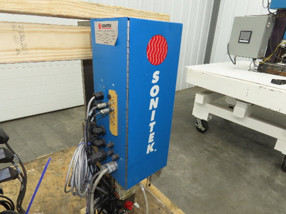 Sonitek SU-10LB Thermal Press Heat Staking Machine Set 6 Zone PLC Control 3Ph