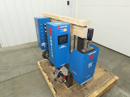 Sonitek SU-10LB Thermal Press Heat Staking Machine Set 6 Zone PLC Control 3Ph