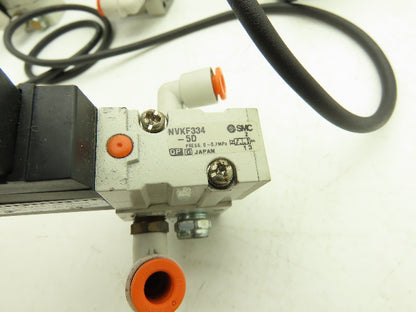 SMC NVKF334-5D-01T Base Mounted Solenoid Valve 3-Port 1/8" NPT 24VDC Lot of 10