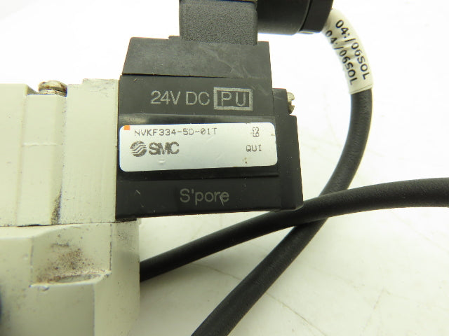 SMC NVKF334-5D-01T Base Mounted Solenoid Valve 3-Port 1/8" NPT 24VDC Lot of 10