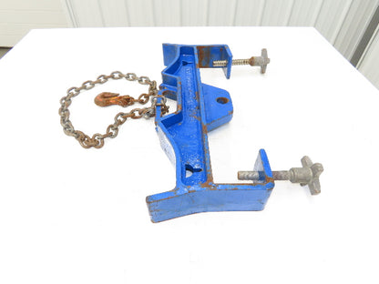 Vestil D-FORK-10-SL Hoisting Rigging Hook Grapple Clamp On Lifter Blue No Hook