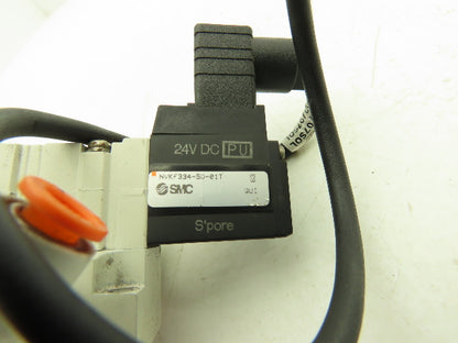 SMC NVKF334-5D-01T Solenoid Valve 3-Port 1/8" NPT 24VDC 4' Din Cord Lot of 7