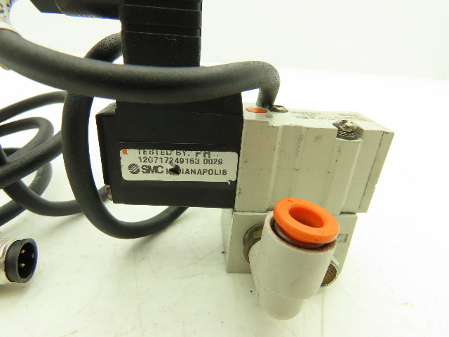 SMC NVKF334-5D-01T Solenoid Valve 3-Port 1/8" NPT 24VDC 4' Din Cord Lot of 7
