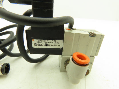 SMC NVKF334-5D-01T Solenoid Valve 3-Port 1/8" NPT 24VDC 4' Din Cord Lot of 7