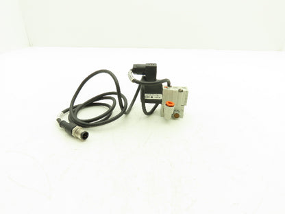 SMC NVKF334-5D-01T Solenoid Valve 3-Port 1/8" NPT 24VDC 4' Din Cord Lot of 7