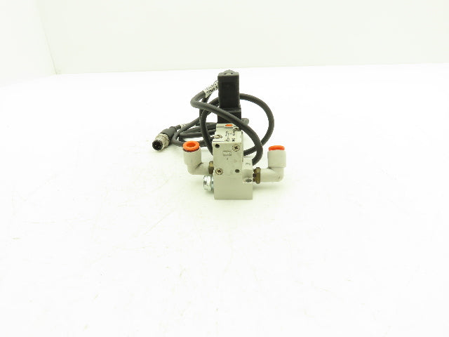 SMC NVKF334-5D-01T Solenoid Valve 3-Port 1/8" NPT 24VDC 4' Din Cord Lot of 7