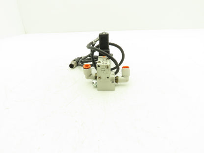 SMC NVKF334-5D-01T Solenoid Valve 3-Port 1/8" NPT 24VDC 4' Din Cord Lot of 7