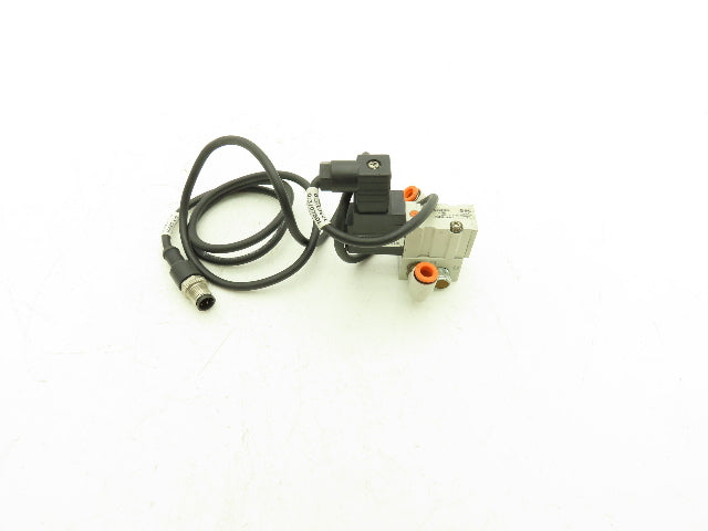 SMC NVKF334-5D-01T Solenoid Valve 3-Port 1/8" NPT 24VDC 4' Din Cord Lot of 7