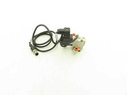 SMC NVKF334-5D-01T Solenoid Valve 3-Port 1/8" NPT 24VDC 4' Din Cord Lot of 7