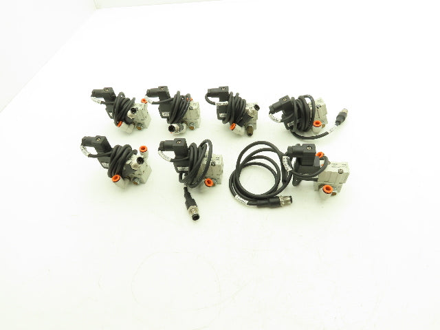 SMC NVKF334-5D-01T Solenoid Valve 3-Port 1/8" NPT 24VDC 4' Din Cord Lot of 7