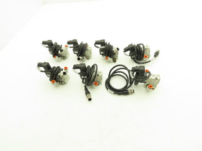 SMC NVKF334-5D-01T Solenoid Valve 3-Port 1/8" NPT 24VDC 4' Din Cord Lot of 7