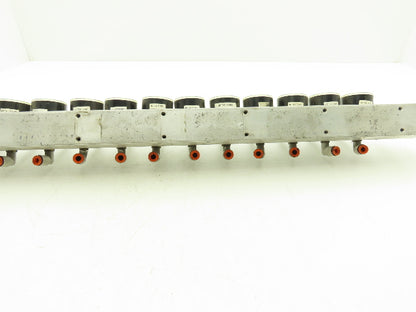 SMC ARJ310-N01-X204 15 Regulator Manifold with 16PSI Gauges
