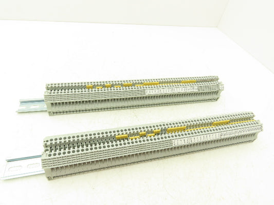 Allen Bradley 1492-J4 Terminal Block With 4 DIN Rails 600V Lot of 120