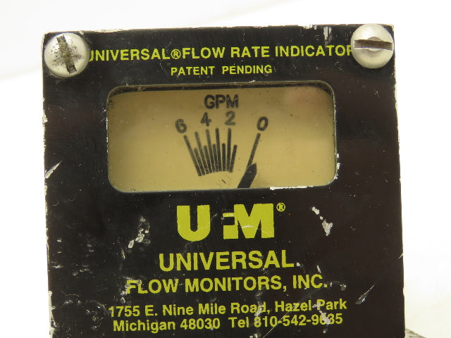 UFM SH-NSF8GM-6-32V1.0-M3WR-PC4M-C-786-3D Flow Meter Monitor 6 GPM 3/4"NPT