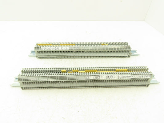 Allen Bradley 1492-J4 Terminal Block With 2 DIN Rails 600V Lot of 118