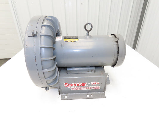 Spencer VB-019B-011 Regenerative Blower 2.5Hp 460V 160CFM 1-1/2" NPT Reversible
