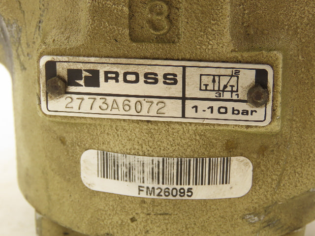 Ross 2773A6072 Manual Lockout Solenoid Valve 1"NPT 15-150psi 3/2-way 120V