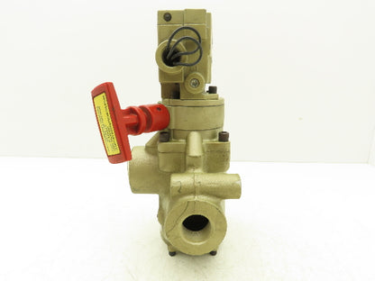 Ross 2773A6072 Manual Lockout Solenoid Valve 1"NPT 15-150psi 3/2-way 120V
