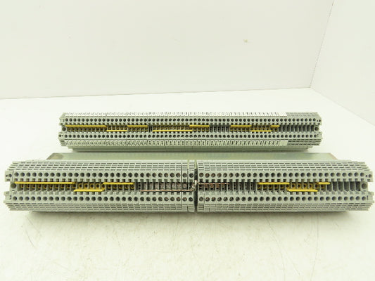 Allen Bradley 1492-J4 Terminal Block With 2 DIN Rails 600V Lot of 119