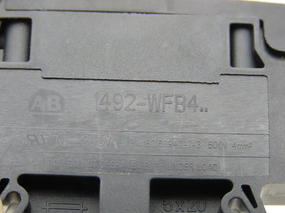 Allen Bradley 1492-WFB4 Terminal Block Fuse Holder Black 4mm² 500V Lot of 20