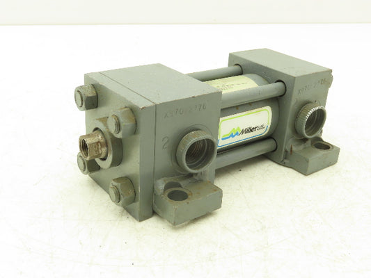 Miller HV72R4N Hydraulic Cylinder 1.5" Bore 1" Stroke 5000psi Lug Foot Mount