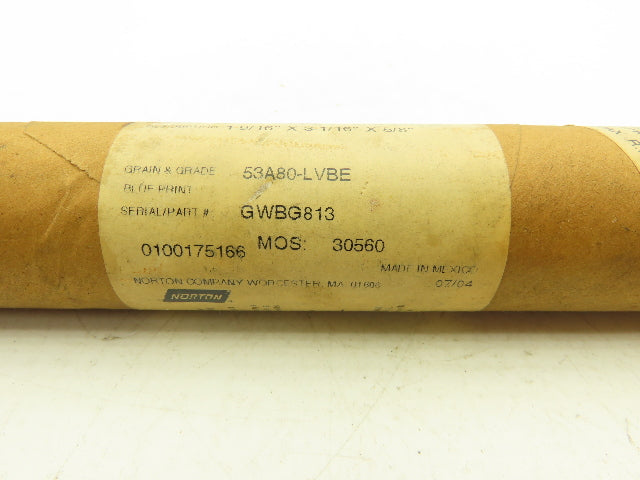 Norton Abrasives GWBG813 Alundum Grinding Wheel 1-9/16"x 3-1/16"x 5/8" Lot of 9