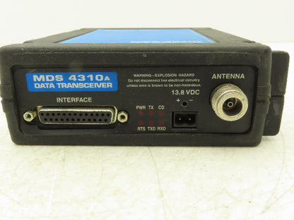 Microwave Data Systems MDS4310A Data Transceiver Rev D 13.8VDC 2.5A