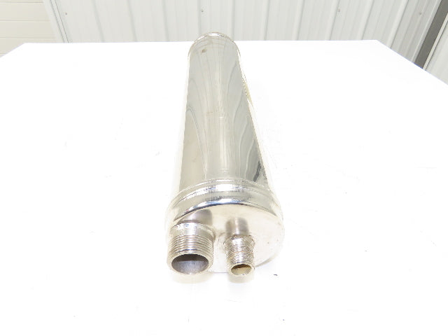 Schwämmle K4NP Stainless Shell and Tube Heat Exchanger 1-1/4"-11 & 3/4"-14 Ports