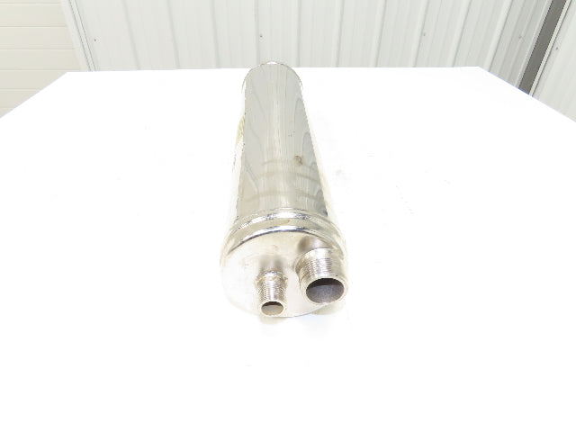 Schwämmle K4NP Stainless Shell and Tube Heat Exchanger 1-1/4"-11 & 3/4"-14 Ports