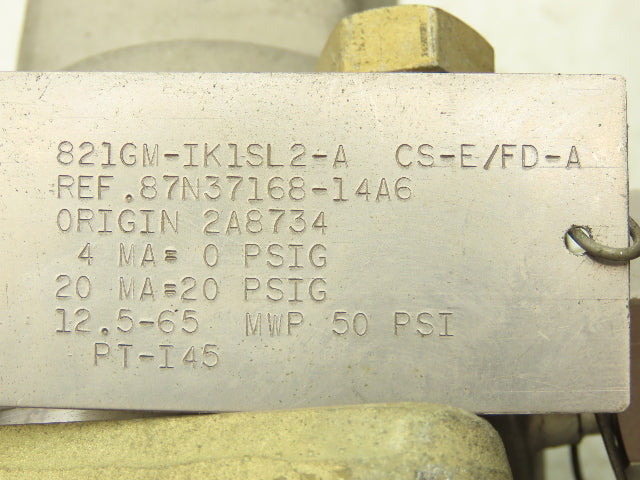 Foxboro 821GM-IK1SL2-A Pressure Transmitter 4-20mA=20psi CS-E/FD-A