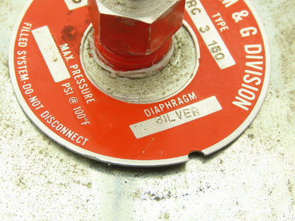 Ametek RC 3 150 Diaphragm Seal 3" Flanged DC-200 Fluid Filled 7.5"OD