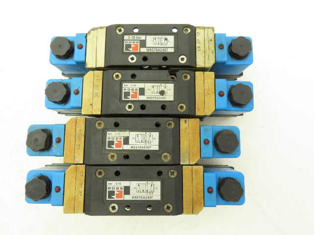Ross W6576A2407 Pneumatic Double Solenoid Valve 24VDC 5/2-way  Lot of 4