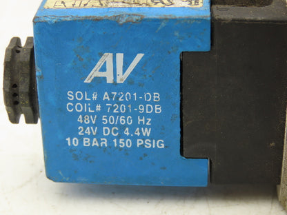 Automatic Valve 413D43S39DS3DB7 Pneumatic Solenoid Valve 24VDC 5/3  Lot of 4