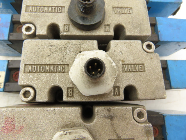 Automatic Valve 413D43S39DS3DB7 Pneumatic Solenoid Valve 24VDC 5/3  Lot of 4