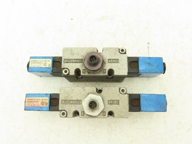 Automatic Valve 409D43S39DS3DB7 Pneumatic Solenoid Valve 24VDC 5/3  Lot of 2