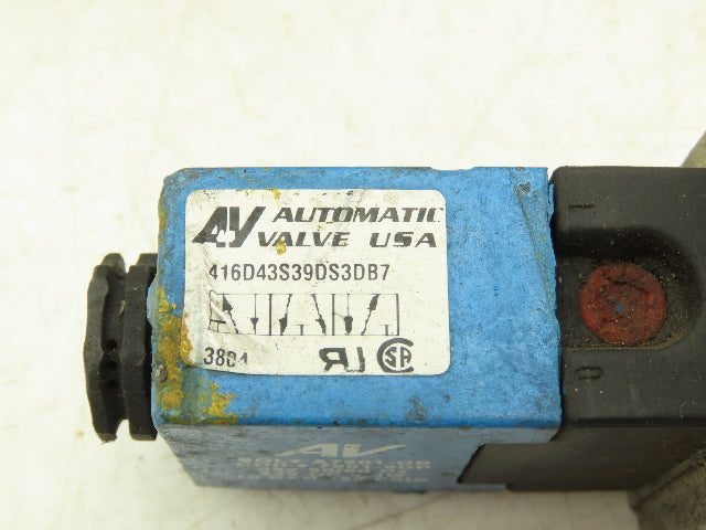 Automatic Valve 416D43S39DS3DB7 Pneumatic Solenoid Valve 24VDC 5/3  Lot of 5