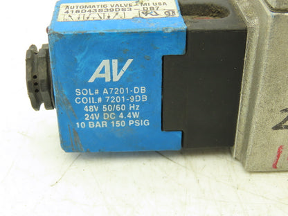 Automatic Valve 416D43S39DS3DB7 Pneumatic Solenoid Valve 24VDC 5/3  Lot of 5