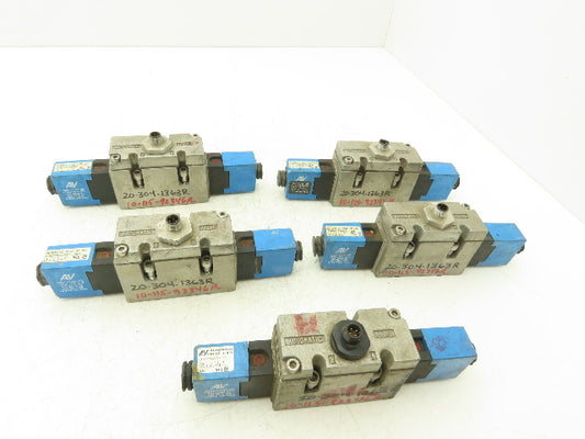 Automatic Valve 416D43S39DS3DB7 Pneumatic Solenoid Valve 24VDC 5/3  Lot of 5