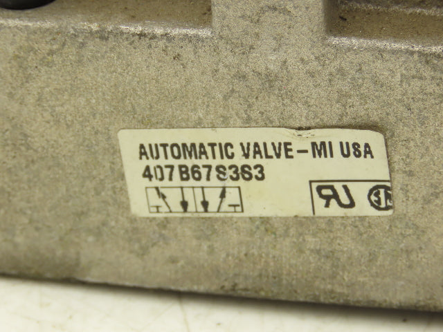 Automatic Valve 407B67S3S3-DB7 Pneumatic Solenoid Valve 24VDC 5/2  Lot of 3