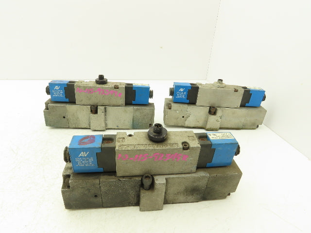 Automatic Valve 407B67S3S3-DB7 Pneumatic Solenoid Valve 24VDC 5/2  Lot of 3