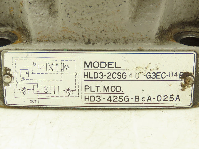 Toyo-oki HLD3-2CSG40-G3EC-04B Directional Solenoid Valve HD3-42SG-BcA-025A 120V