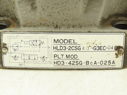 Toyo-oki HLD3-2CSG40-G3EC-04B Directional Solenoid Valve HD3-42SG-BcA-025A 120V