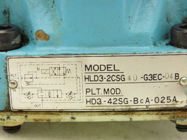 Toyo-oki HLD3-2CSG40-G3EC-04B Directional Solenoid Valve HD3-42SG-BcA-025A 120V