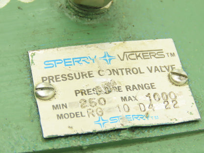 Vickers RG 10 D4 22 Hydraulic Directional Flow Control Pressure Relief Valve