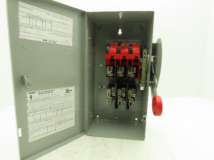 Eaton Cutler Hammer Safety Disconnect Switch 30A 600V 3 Pole Fusible