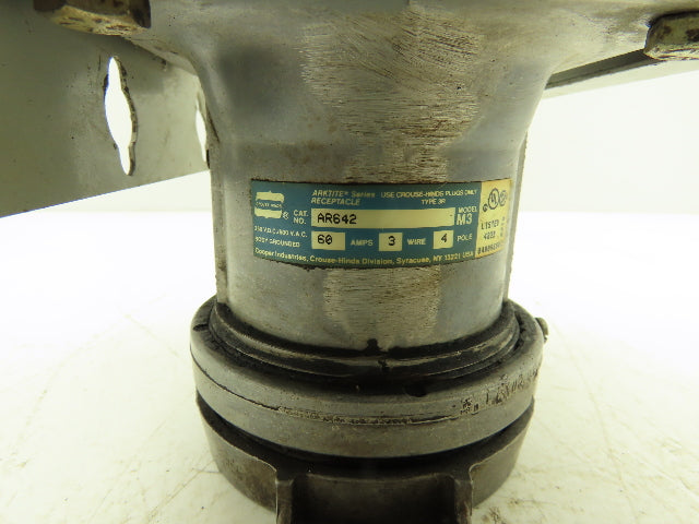 Cutler Hammer Safety Disconnect Switch 60A 600V Fused Crouse Arktite Receptacle