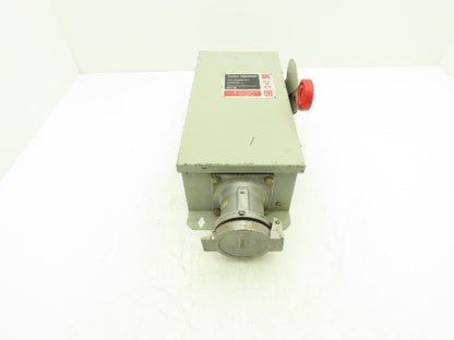 Cutler Hammer Safety Disconnect Switch 60A 600V Fused Crouse Arktite Receptacle